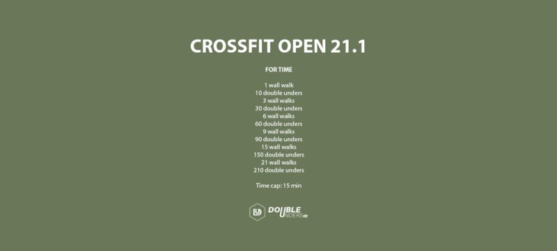 De Crossfit open workout 21.1 wat een combinatie is tussen de wall walk en double unders
